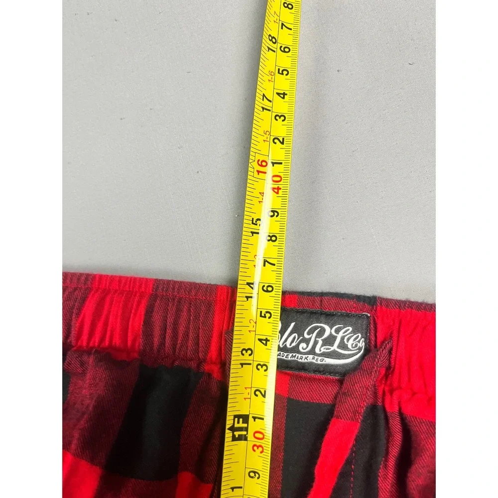 Polo Ralph Lauren Sleepwear Mens XL Red Black Buffalo Plaid Pajama Pants Cotton‎